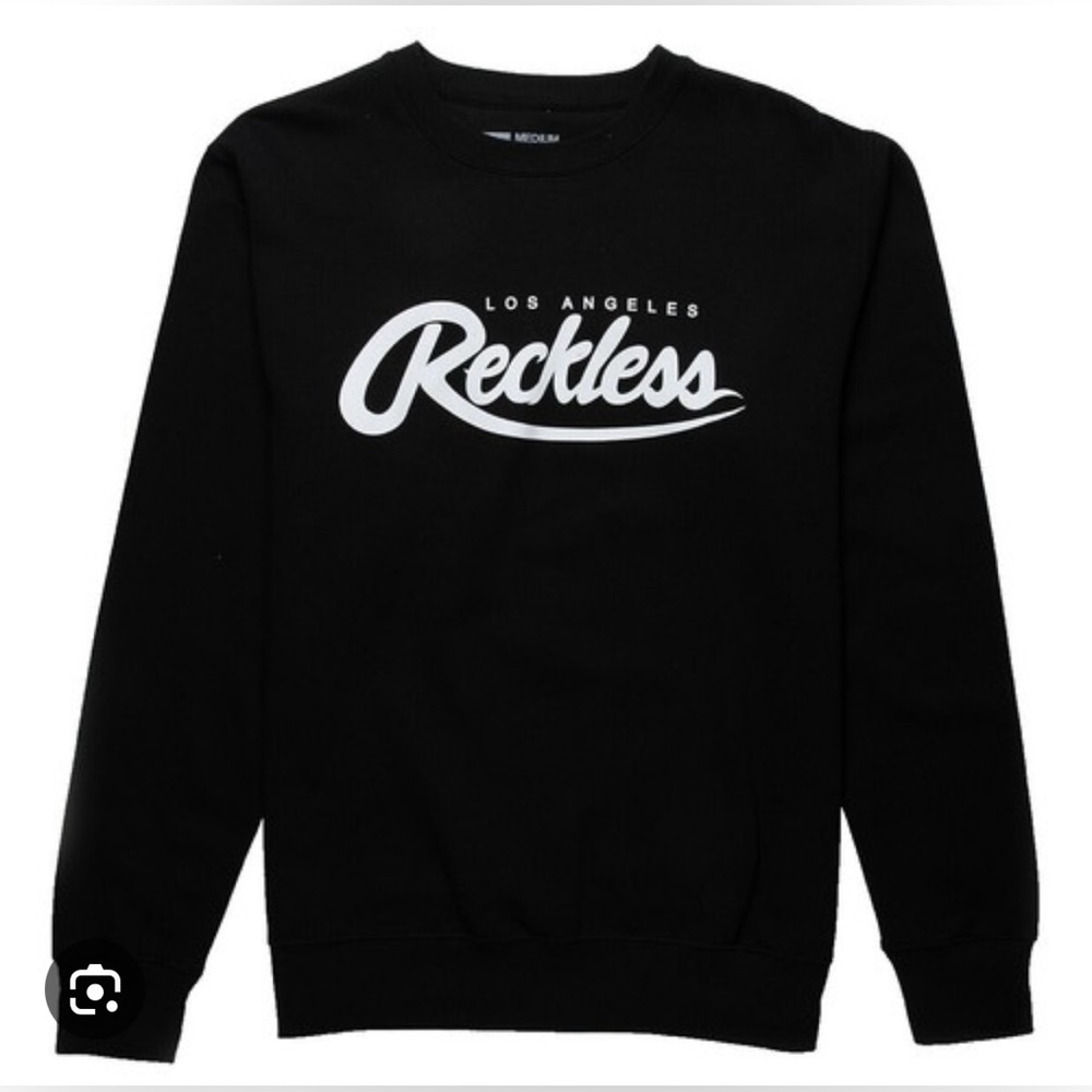 Los Angeles Young & Reckless Black Crewneck Sweater